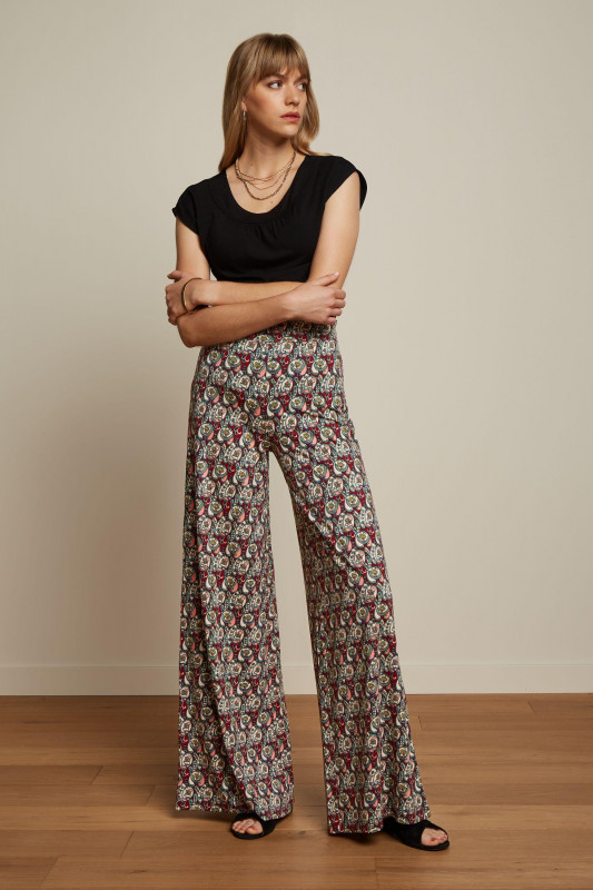 Border Palazzo Pants Navarro - True Red - King Louie